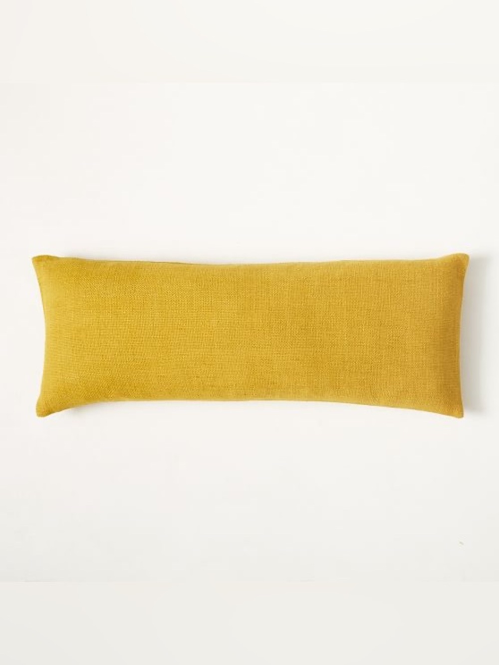 New West Elm Retired Extra Large Linen Lumbar Pillow Cover, Horseradish, 14X36”